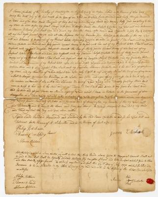Probated will of James Chichester, 1774