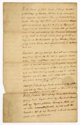 Probated will of Ann Waddell, 1773