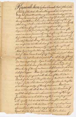 Probated will of John Cockle, 1774