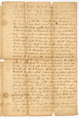 Probated will of Jacob Labagh, 1774