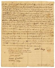Probated will of Michael Honrey, 1774