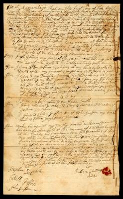 Probated will of Reuben Hutchings, 1774
