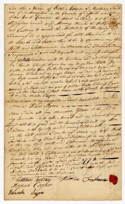 Probated will of Nathan Fordham, 1774