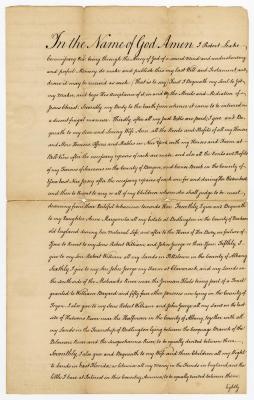 Probated will of Robert Leake, 1774