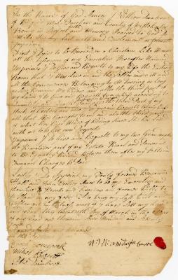 Probated will of William Dusinberre, 1774