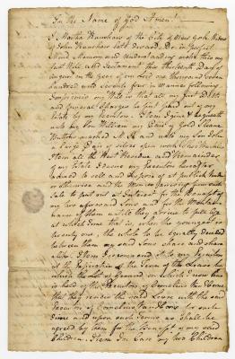 Probated will of Martha Runshaw, 1774