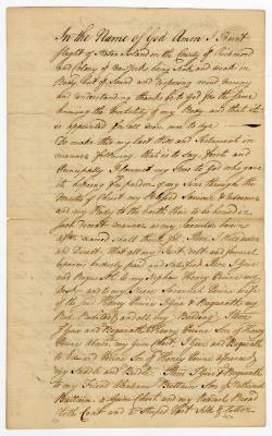 Probated will of Barnt Slaght, 1774