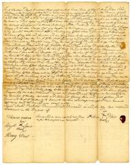 Probated will of Aron Place, 1774