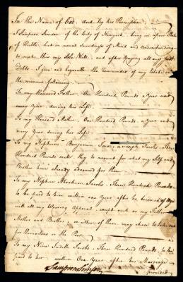 Probated will of Samson Simpson, 1774