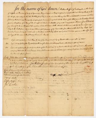 Probated will of Matthew Mulford, 1774