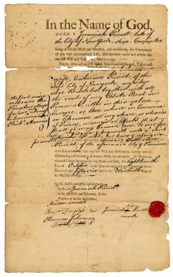 Probated will of Jeremiah Pundt, 1774