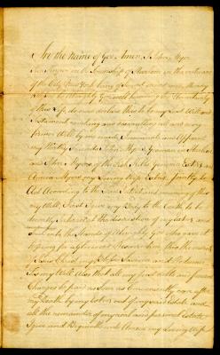 Probated will of Johanes Myer, 1774