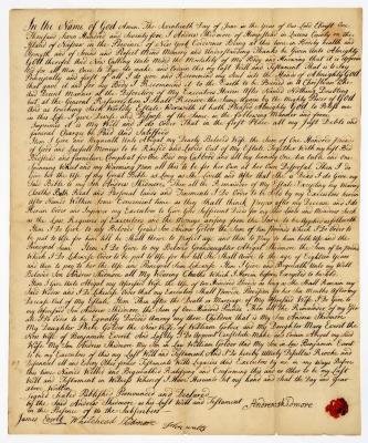 Probated will of Andrew Skidmore, 1774