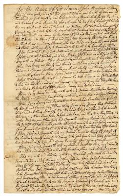 Probated will of John Montanje, 1774