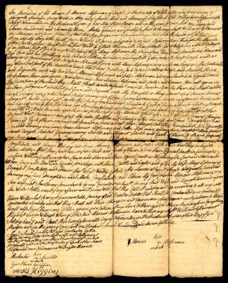 Probated will of Marcus Moseman, 1774