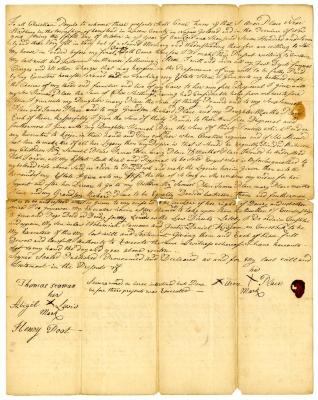 Probated will of Aron Place, 1774