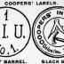 Union Label. Coopers International Union Barrel Labels