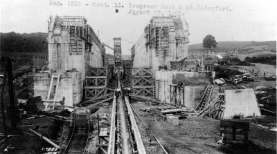 Erie Canal. Construction of Lock 5