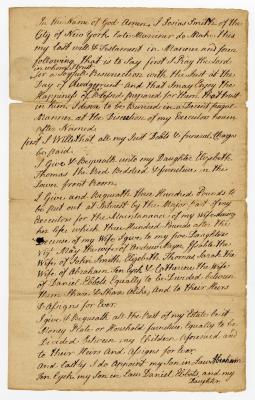 Probated will of Josias Smith, 1774