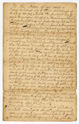 Probated will of Mary Stoutenburgh, 1774