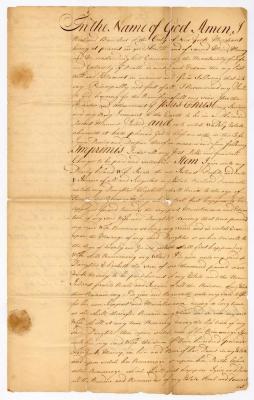 Probated will of Richard Bancker, 1775