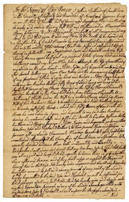 Probated will of Joshua Arthur, 1775