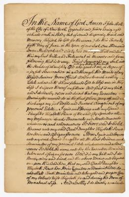 Probated will of John Bell, 1775