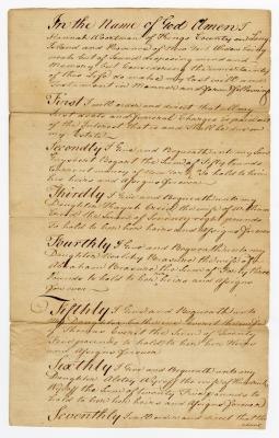 Probated will of Hannah Woortman, 1774
