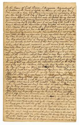 Probated will of Benjamin Blydenburgh, 1775