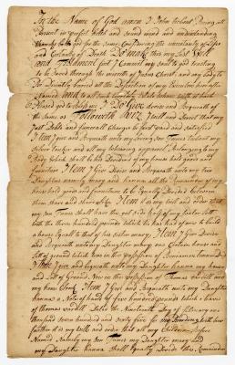 Probated will of John Tiebout, 1774