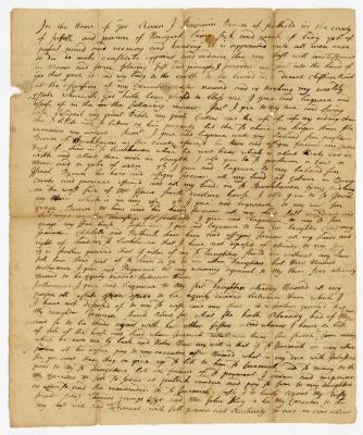 Probated will of Benjamin Brown, 1775