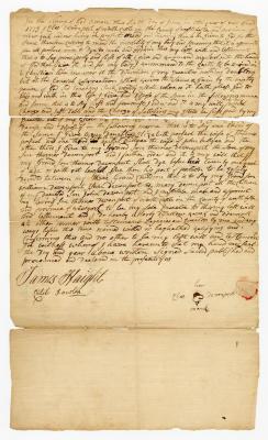 Probated will of Eles Devenport, 1775