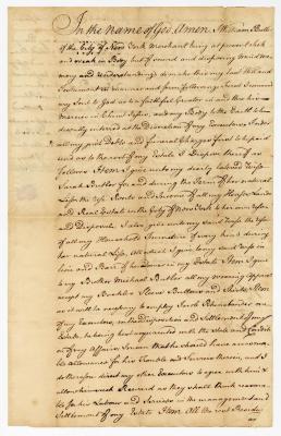 Probated will of William Butler, 1775