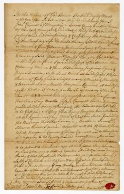 Probated will of John Cromwell, 1775