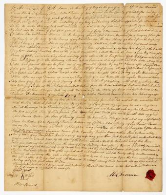 Probated will of Abel Devau, 1775
