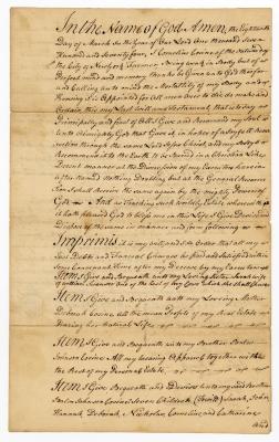 Probated will of Cornelius Cozine, 1775