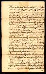 Probated will of Abraham De Peyster, 1775