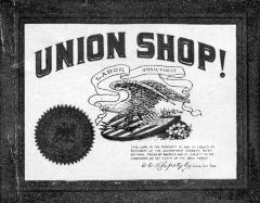 Union Label. Journeymen Barber's International Union of America