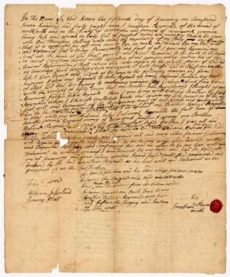 Probated will of Jonathan Reynolds, 1763