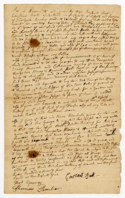Probated will of Constant Booth, 1774
