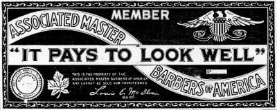 Union Label. Associated Master Barbers of America
